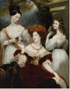 George Hayter, Lady Stuart de Rothesay and her daughters, painted in oils